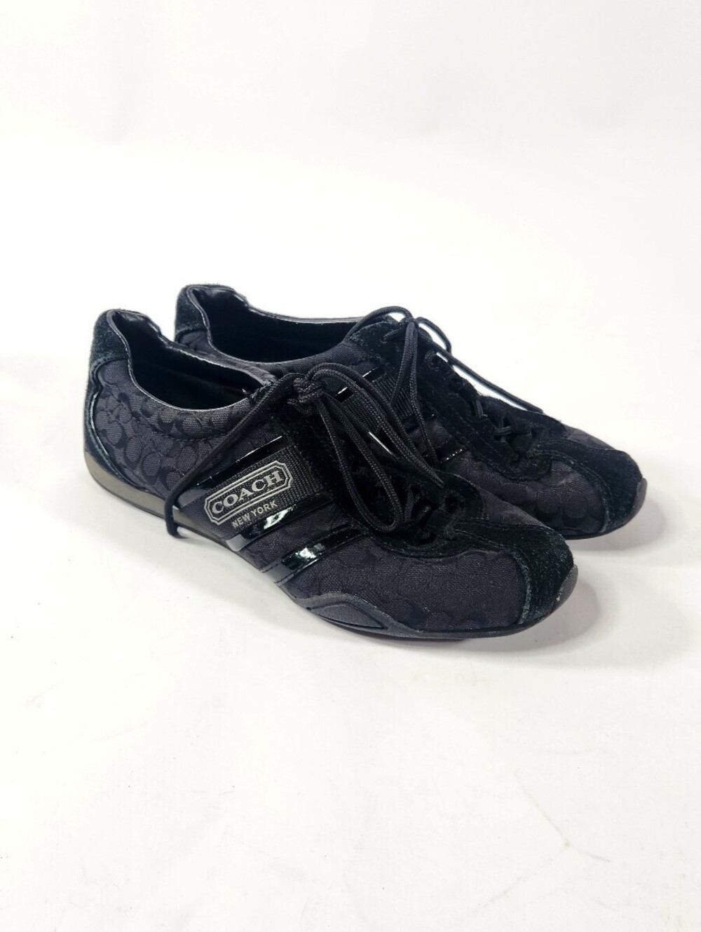 Coach Black Canvas Sneakers Size 8